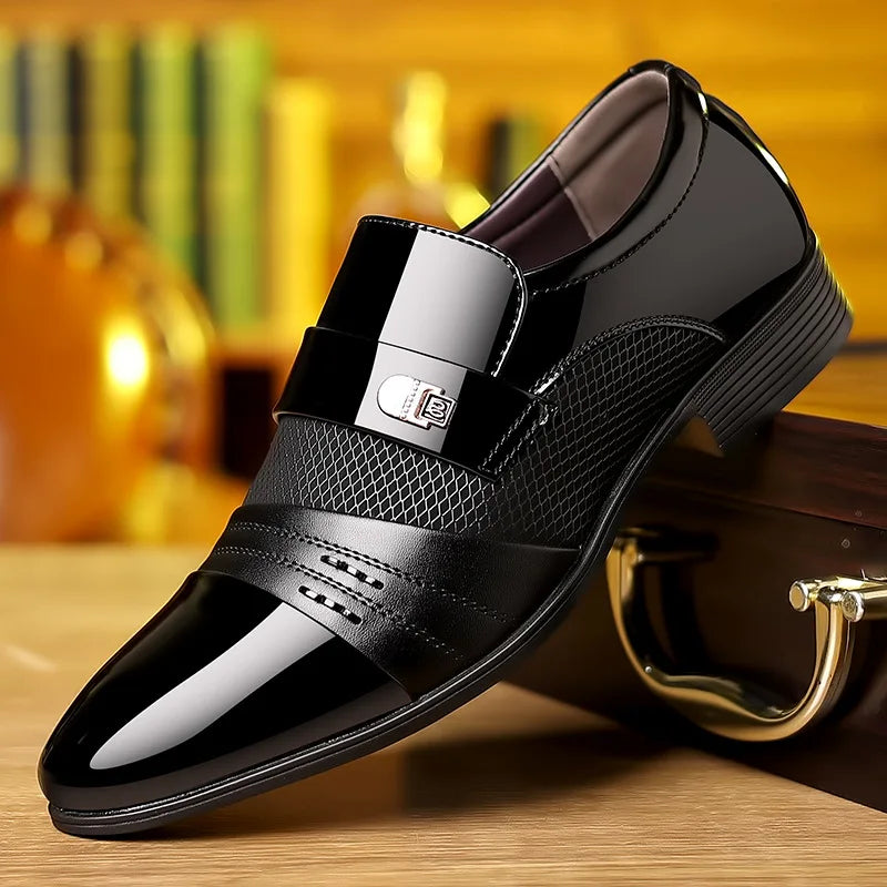 Zapatos Oxford de vestir para hombre – Laca de lujo y puntera afilada