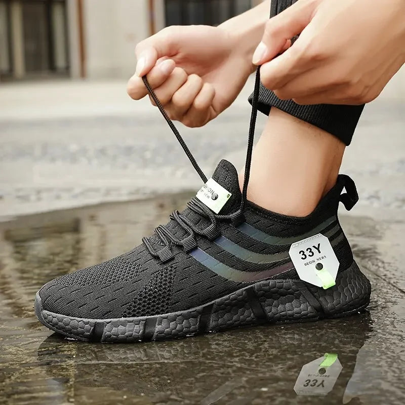 Men's Walking Shoes with Comfortable  Fashionable Grid Design Versatile Lightweight Breathable Anti Slip Outdoor Training Shoes