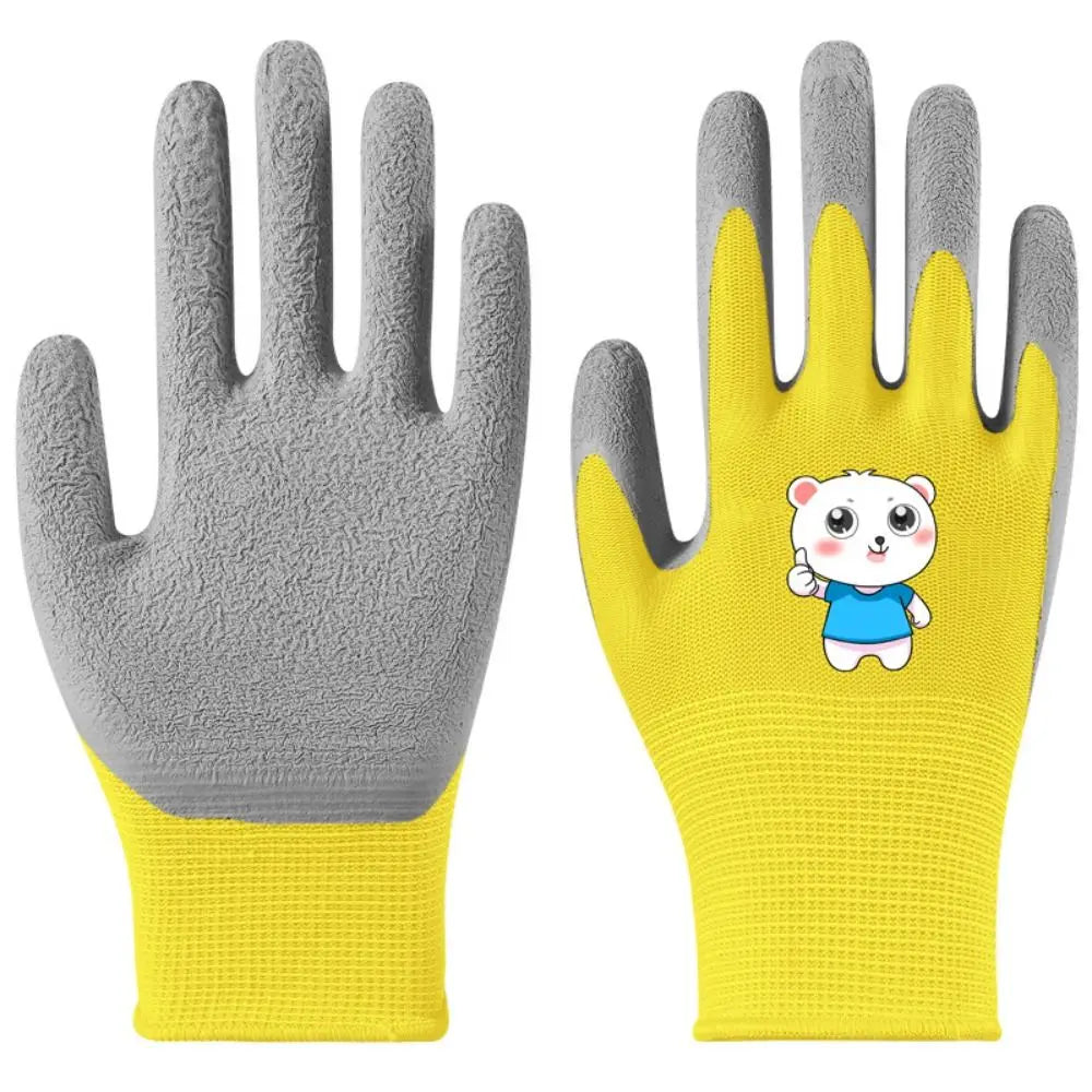 Waterproof Kid Gardening Gloves Breathable Safety Garden Work Gloves Non-Slip Animal Pattern Children Protective Glove Yard