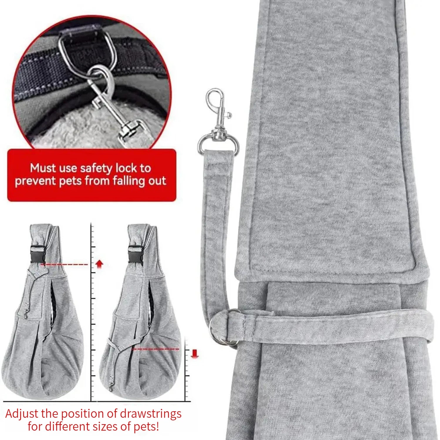 Small pet sling holder, hands-free reversible pet paper plastic bag, handbag, dog and cat sling holder, easy and portable