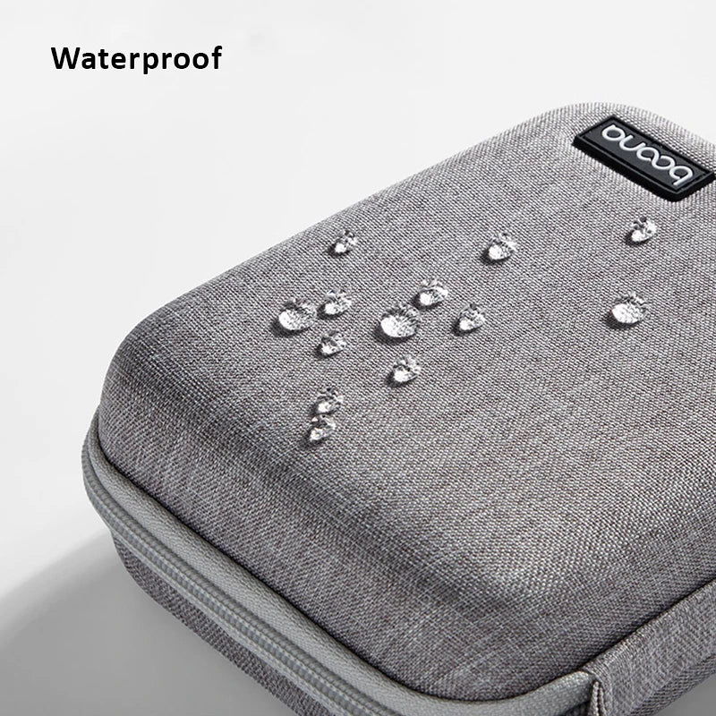 BOONA Hard Laptop Power Supply Organizer Case Travel Carrying Power Source Mouse Case Electronic Accessories Bag for MacBook