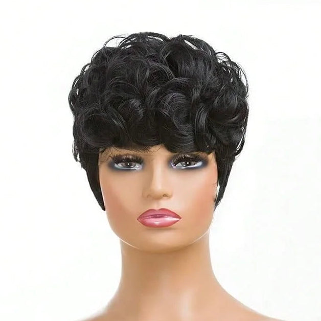 Curly Layered Pixie Wig