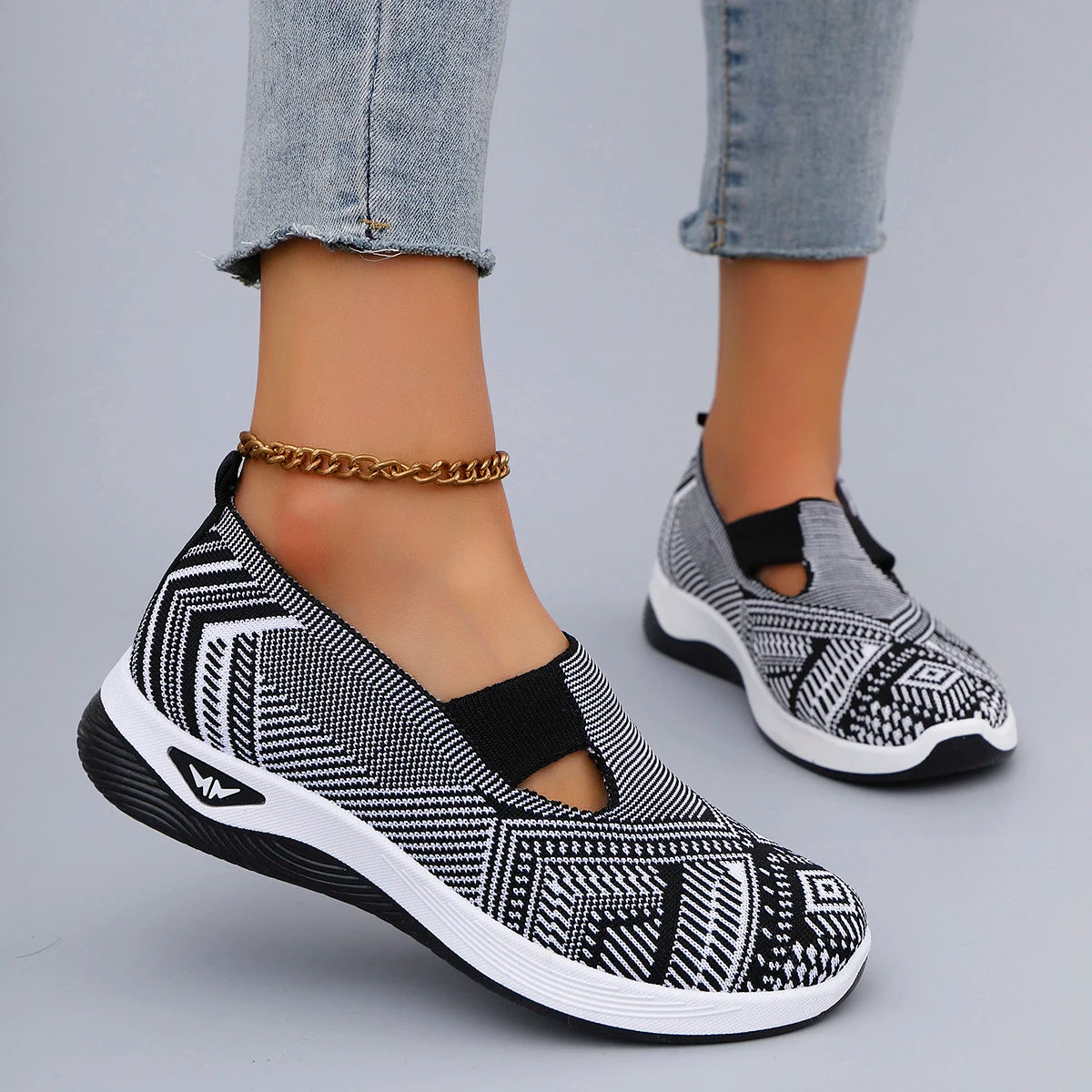 Zapatillas planas de malla transpirables de verano para mujer, zapatillas deportivas informales, liquidación envío gratis
