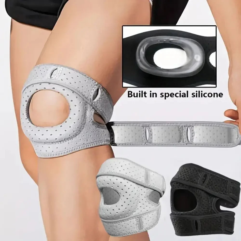 Support Gear Sports Knee Pads Breathable Adjustable Patellar Strap Enhance Joint Stability Comfortable Knee Brace Outdoor Sports