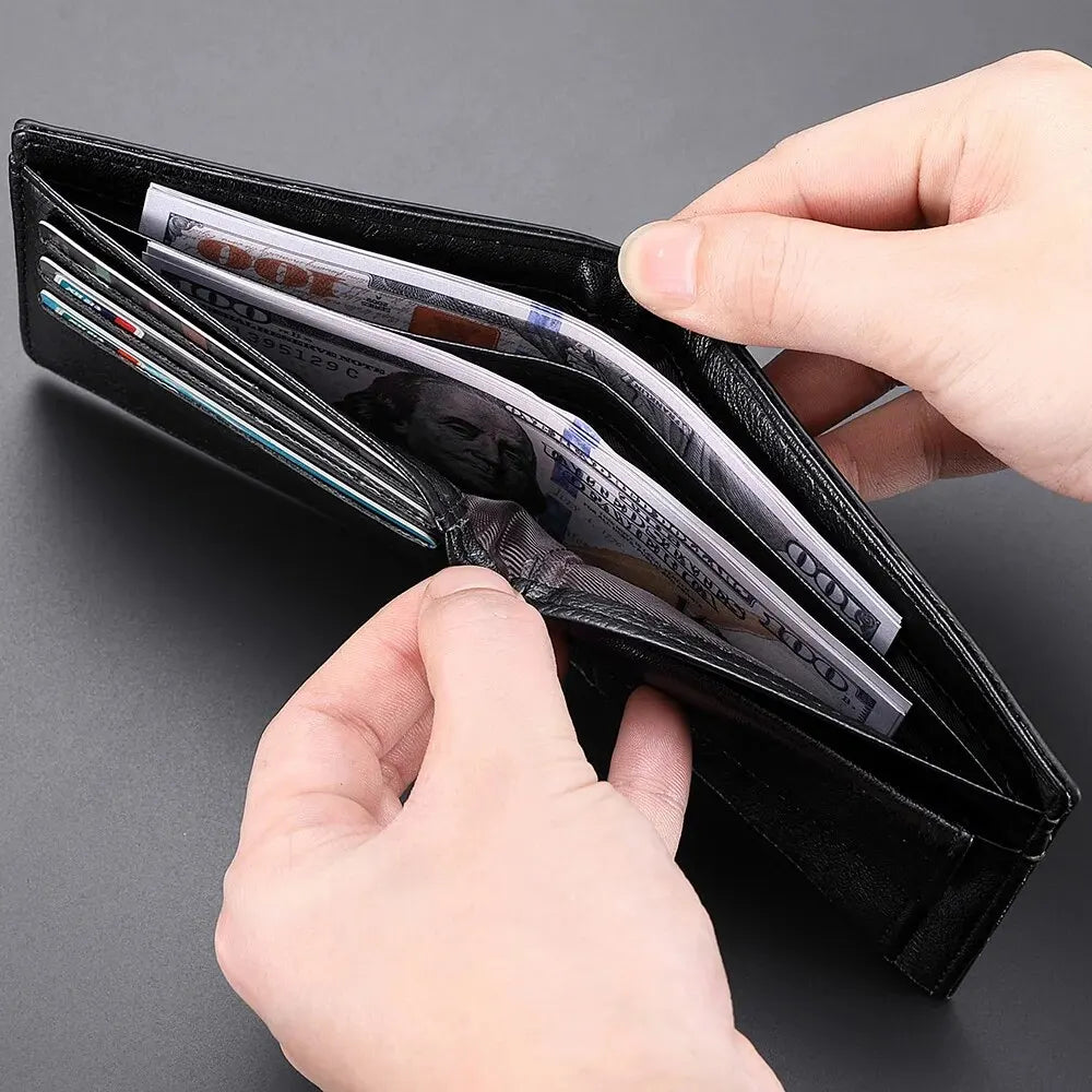 Men's Wallet Embossed Soft Leather PU Leather Multi-Card Credit Card Holder With Men's Short Coin Wallet