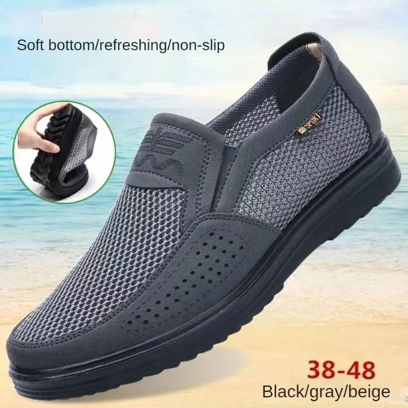 Zapatillas casuales de verano 2025 para hombre, de malla transpirable con suela gruesa, asequibles y con envío gratis