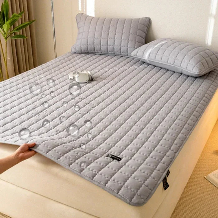 Waterproof  Mattress Pad Bedding Quilted Mattress Topper with Elastic Band Soft Protector Bed Cover Bed Spread Bettlaken 200x220