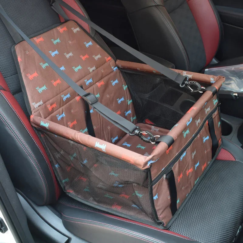 Accesorios de viaje de doble grosor Bolsas de malla colgantes plegables Suministros para mascotas Manta impermeable para perros Seguridad Bolsa de asiento de coche para mascotas