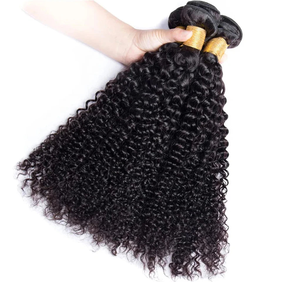 Paquets de cheveux humains bouclés crépus péruviens en gros 1/3/4 pièces extensions de cheveux naturels postiche femme paquets de cheveux humains Remy