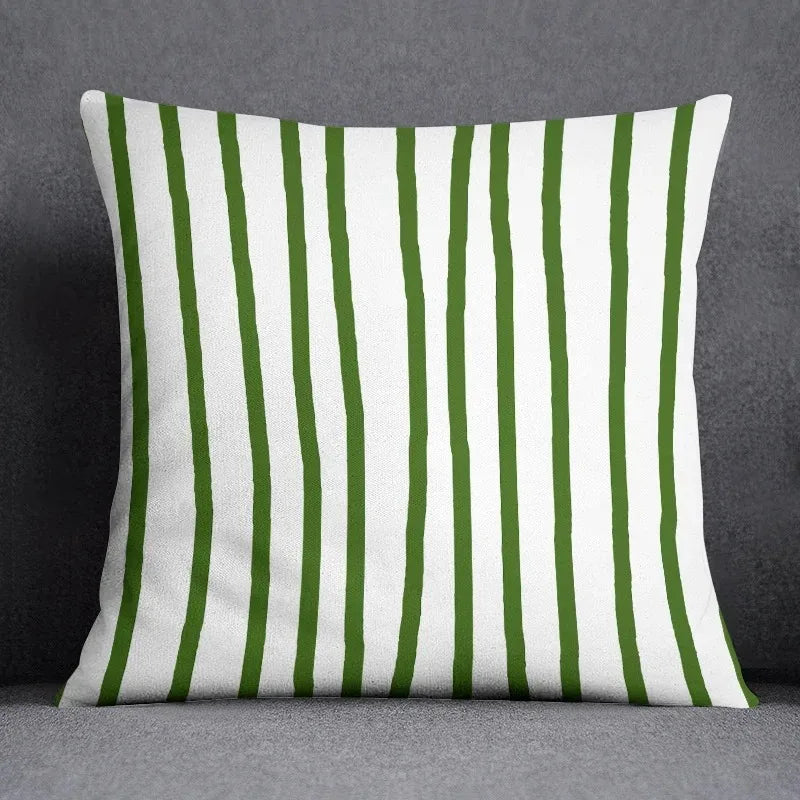 Green leaf pattern throw pillow cover home decoration office cushion cover bedroom living room sofa car cushion cover 45x45 cm