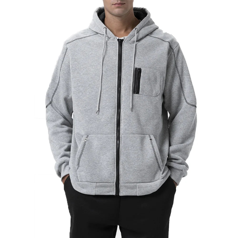 Autumn Men's Sports Jacket Hoodies Long Sleeves Sweatshirt Men Casual Everyday Outdoor Zipper Jacket Hooded Tracksuit Coats