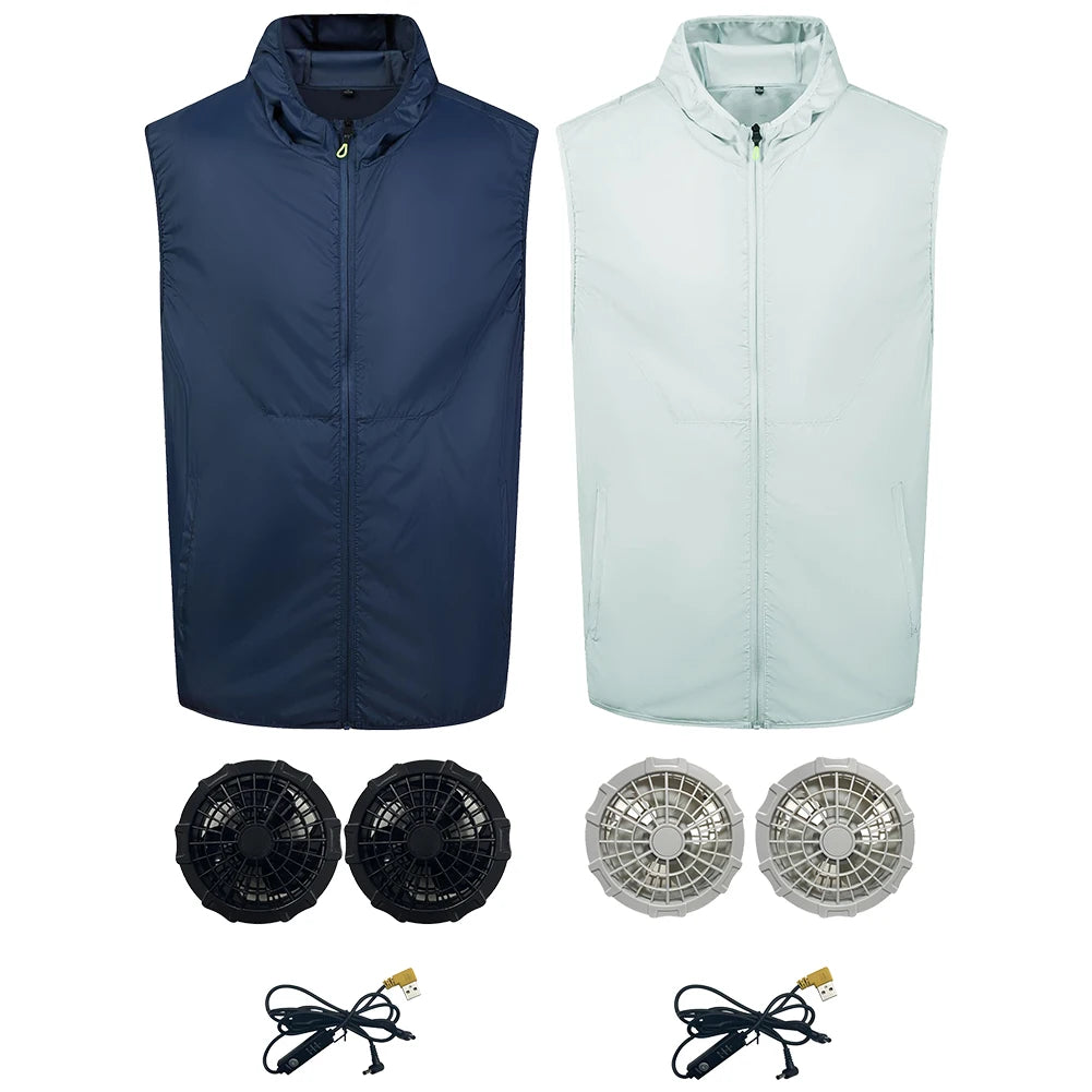 Summer Cool Vest for Men Women Cooling Vest Cooling Work Clothes for High Temperature Work Fishing Vest