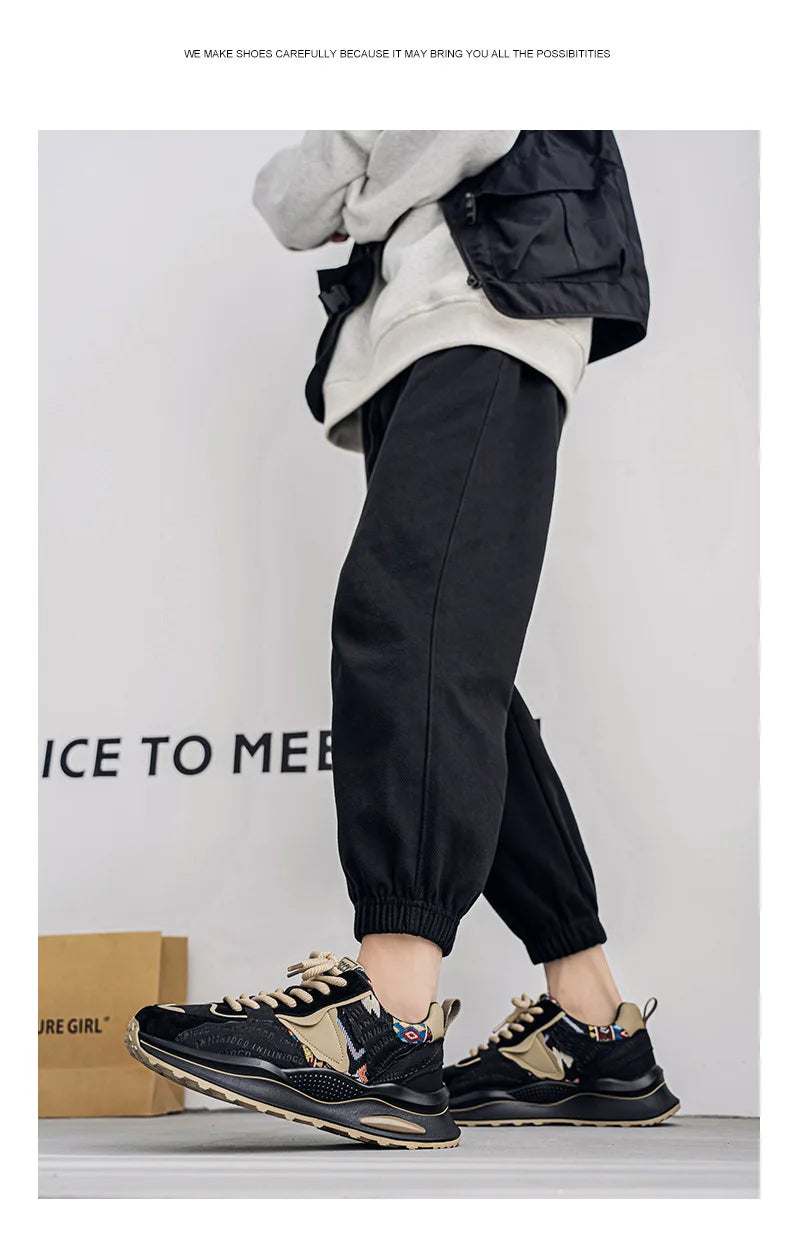 Men's Shoes Spring New Casual Versatile Comfortable Fashion Trend Niche Non-slip Wear-Resistant Retro Sneakers