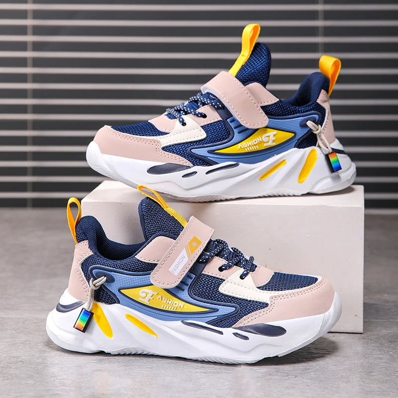 Kids' Sneakers Children Casual Sports Shoes for Boys Breathable Summer Mesh Kids Hook&Loop Students Girls School Running Shoes
