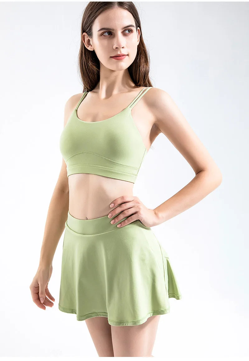 Shorts Skirts for Women High Waist Breathable Shorts Sweat Bras Security Sports Womens Skirts Gym Yoga Fitness Tennis Sportswear