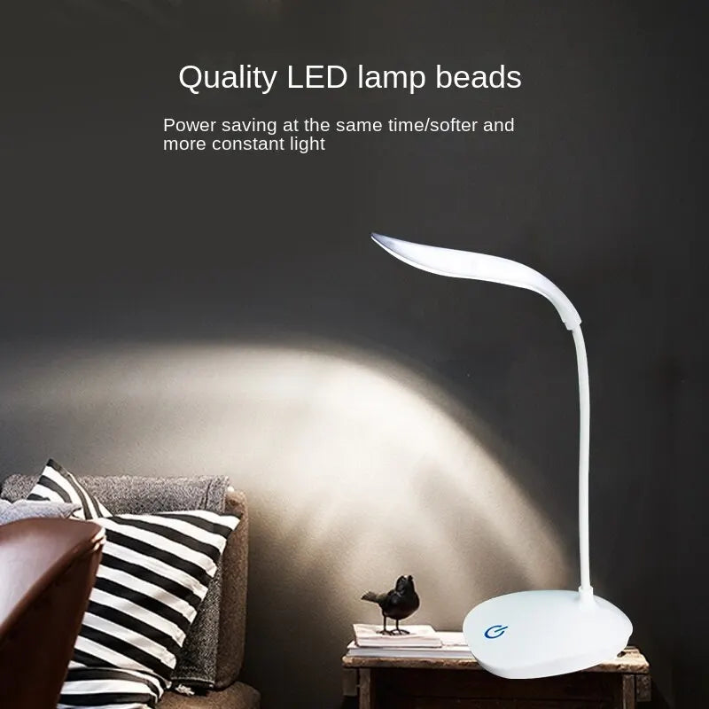 LED Reading Desk Lamp Portable Desk Lamps USB Charging Table Light Touch Dimming Learn Eye Protection Light Room Office Lighting