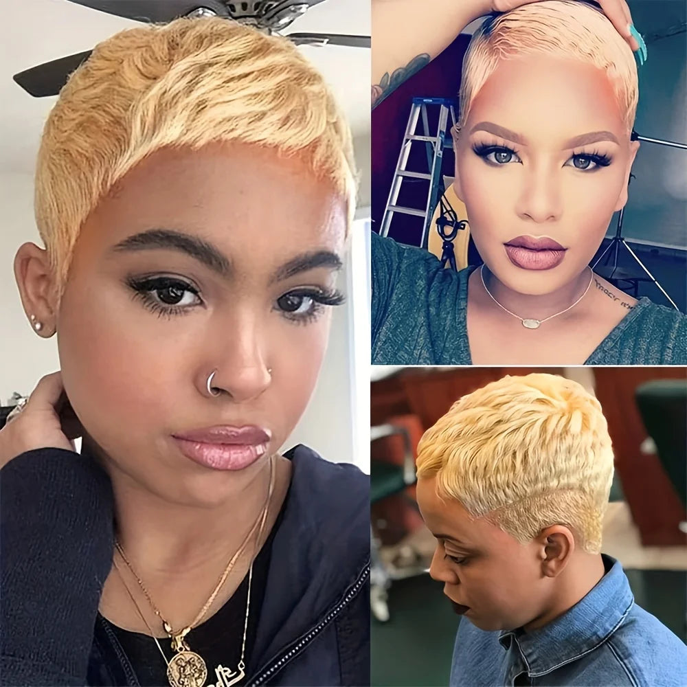 4" Curly Pixie Wig