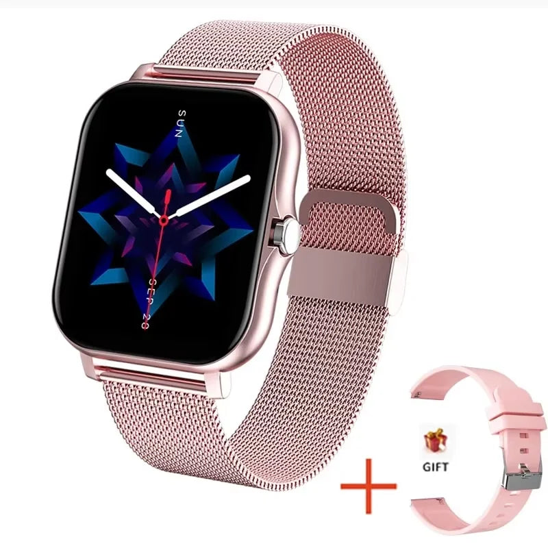 Smart Fitness Tracker Watch for Android/iOS - IP68, Heart Rate/Blood Oxygen/Sleep Monitoring, 8 Sports Modes, Breath Training