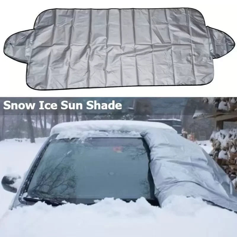 Universell snøbeskyttelse for frontrute - frost, is, regn og solbeskyttelse for de fleste biler og SUV-er, 1 stk. frontrutebeskyttelse