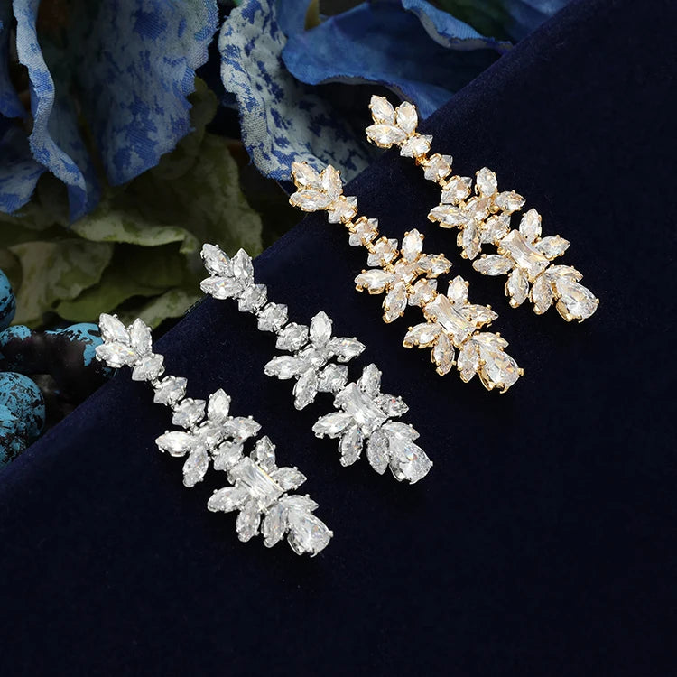 Jewelry Set HADIYANA Fashion Party Necklace Bracelet Ring and Earrings Boutique Zirconia Set BN7981 Bijou Mariage