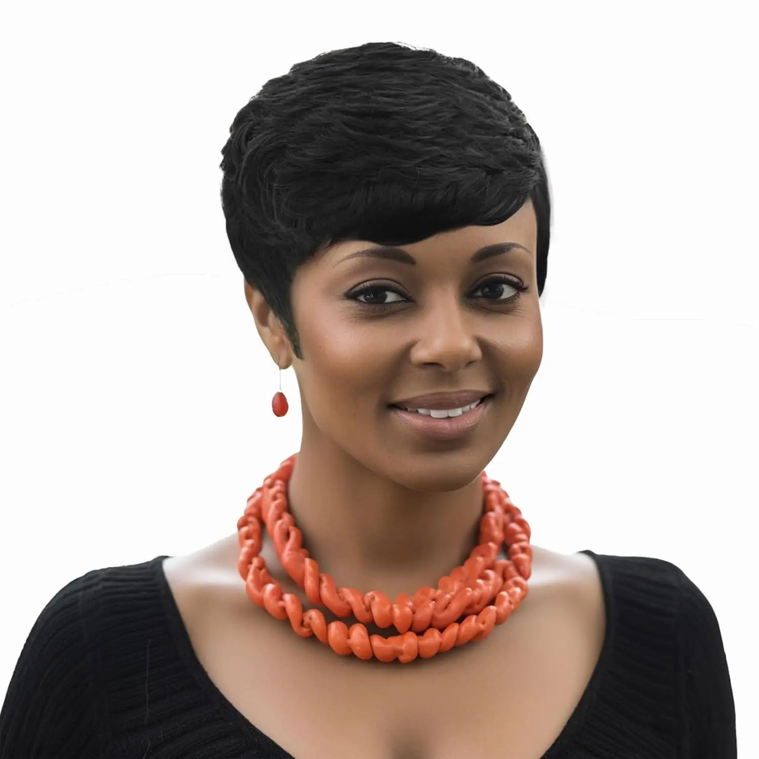 Short Pixie Cut Wigs for Short Wigs for Black Women Black Wavy Layered Short synthetic Wigs