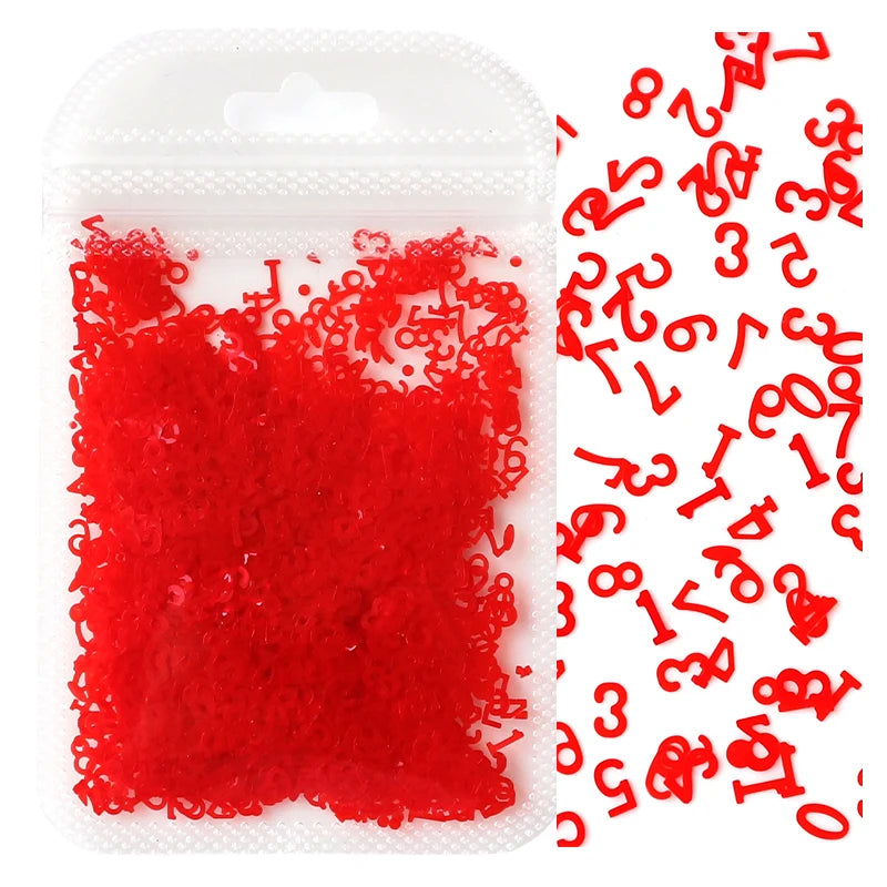 2g Holographic Nail Art Glitter Shiny Sweet Love Red Heart Flakes Sequins 3D Nail Paillette Manicure Valentine's Day Decorations
