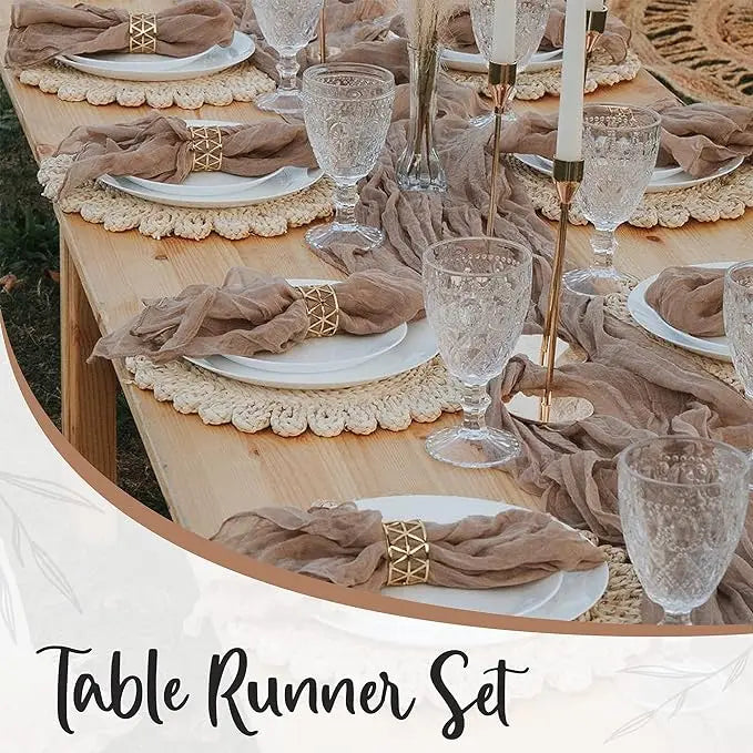 Servilletas arrugadas de 6 piezas Servilletas de algodón suave Servilletas decorativas de tela para bodas, fiestas, uso diario familiar
