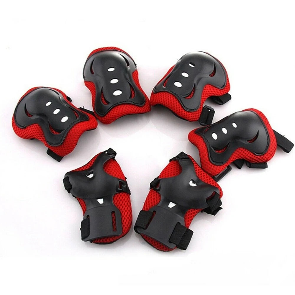 7Pcs/Set Kids Roller Skating Bicycle Helmet Knee Wrist Guard Elbow Pad Set for Children Cycling Sports Protective Guard Gear Set