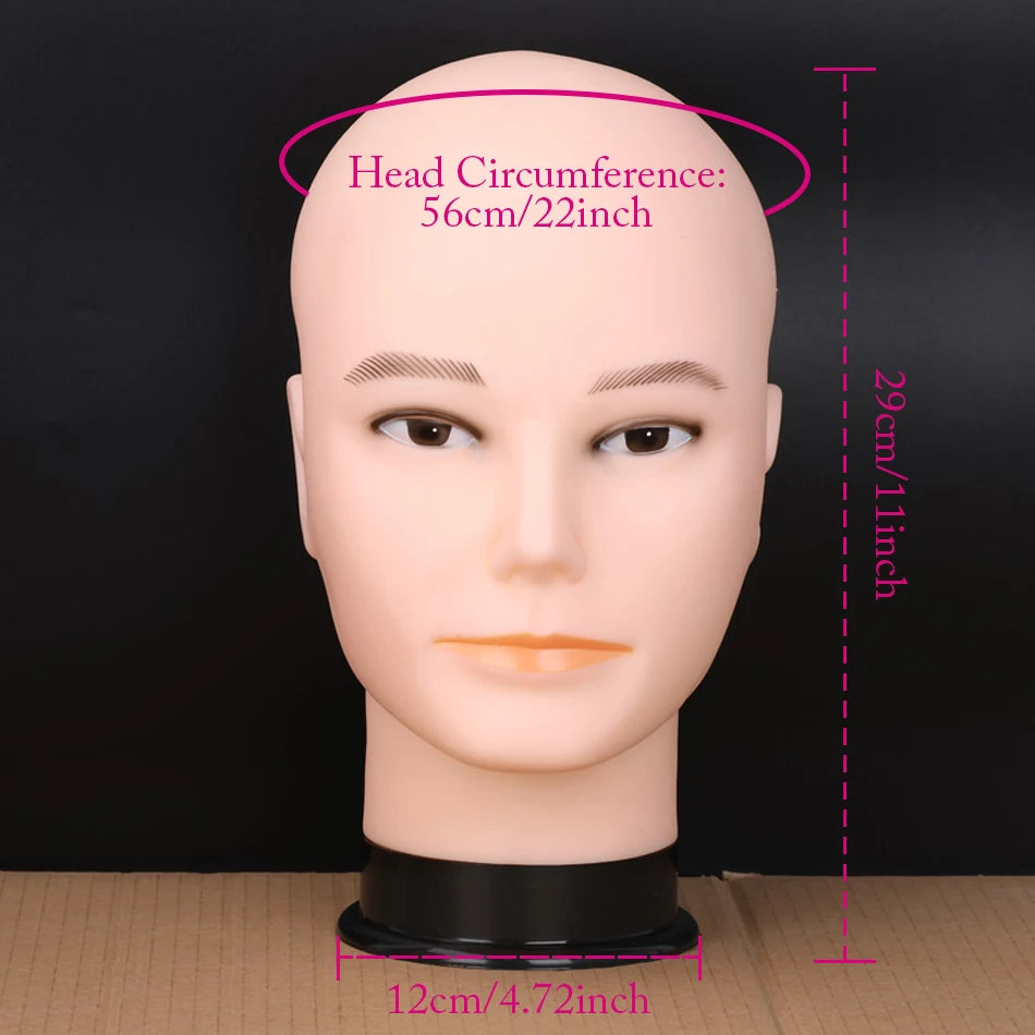 Mannequin Head With Tripod For Making Wig Hat Glasses Mask Display Cosmetology Manikin Head For Makeup Practice Wig Install Kit