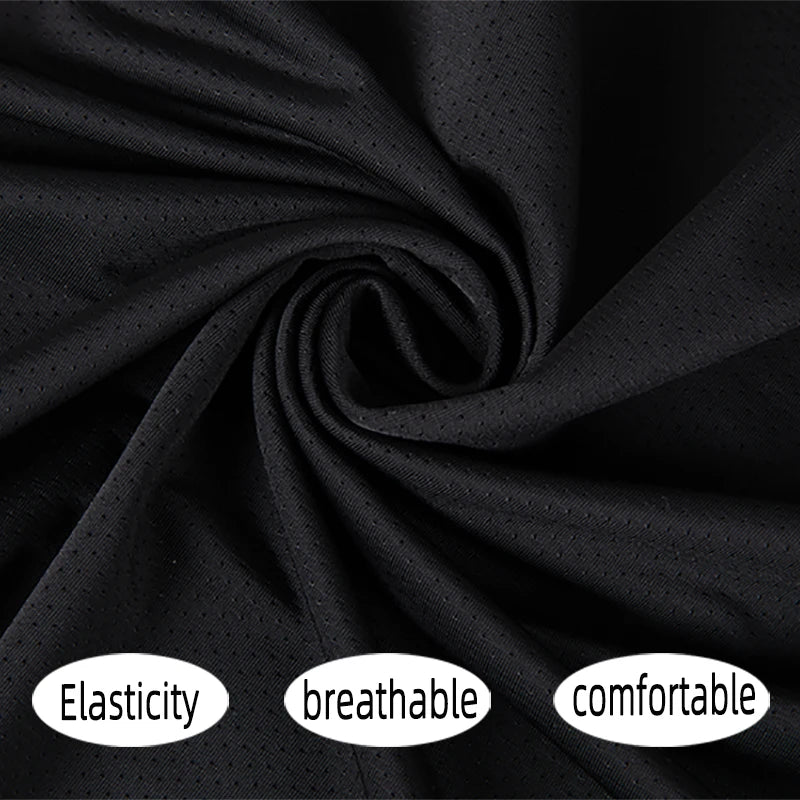 Men's Vest Black Breathable Quick-Drying Polyester Fiber Sports Sleeveless Vest Suitable for Gym Running and Training Casual