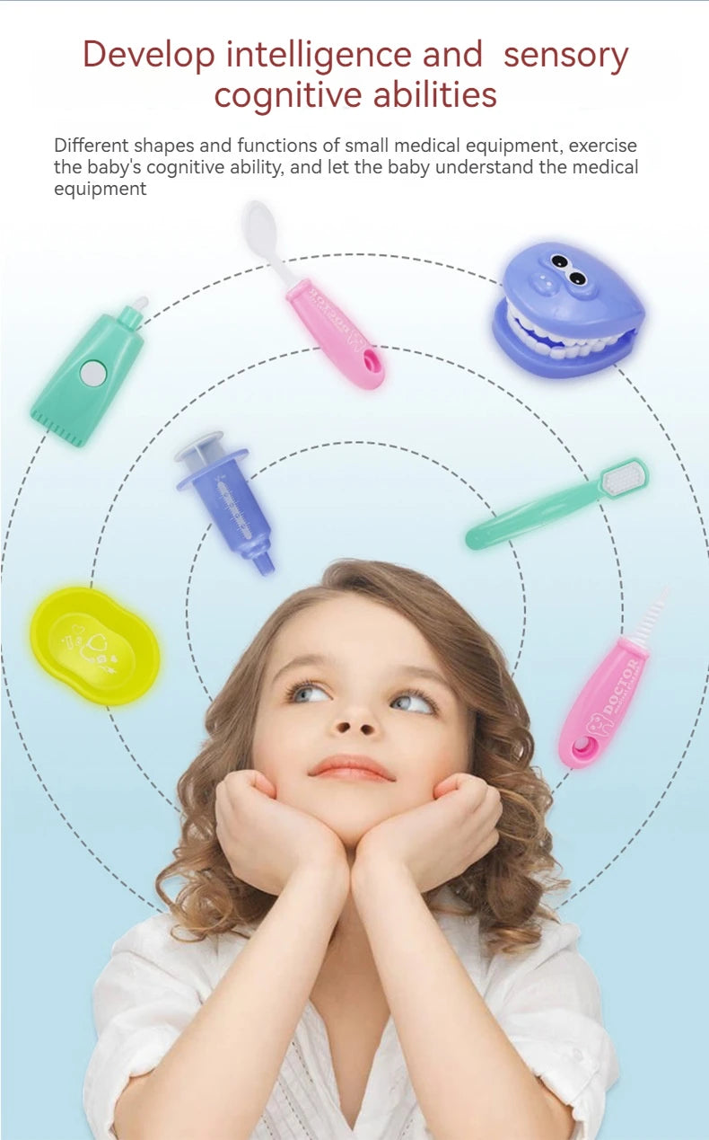 Jouets Montessori pour enfants, interaction parent-enfant pour filles et garçons, dentiste, vérification des dents, modèle de médecin, jeu de rôle, jouet d'apprentissage pour bébé et enfant