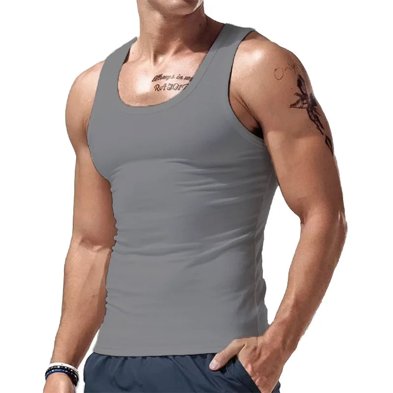 New Vest Fashionable Summer Trend Simple Hot Selling Comfortable Sports and Leisure Base Sleeveless Vest for Men