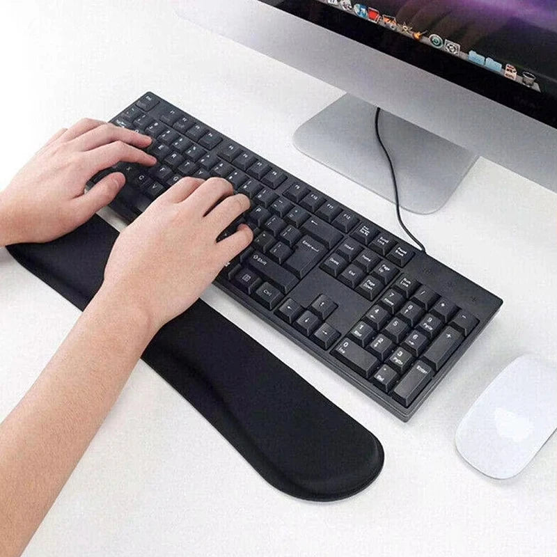 Keyboard And Mouse Pad Wrist Rest Silky Gel Widen Memory Foam Wrist Rest Support For Computer Keyboard & Mouse Ergonomic Design