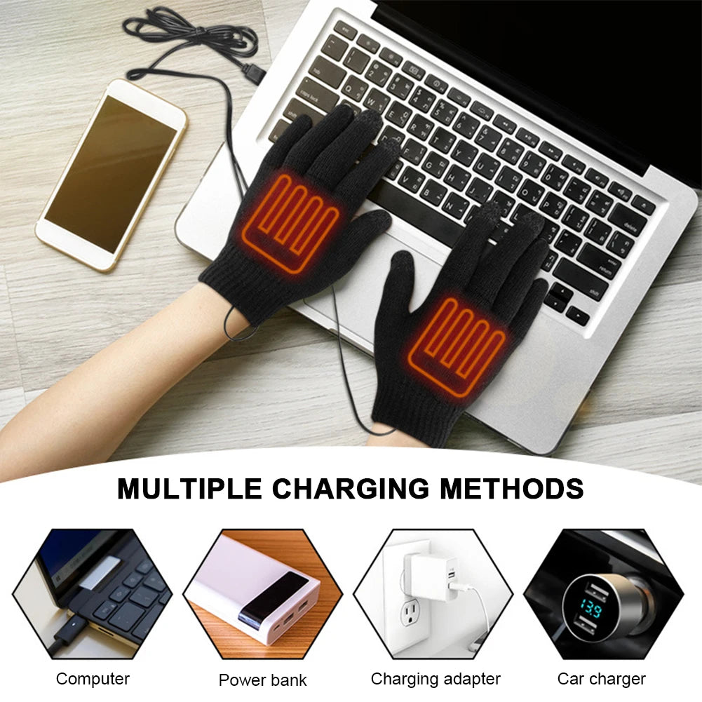 Guantes calefactables USB