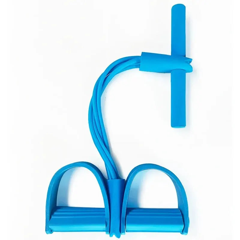 Tensor de pedales de cuatro tubos, equipo de fitness multifuncional para el hogar, banda elástica de fortalecimiento abdominal para yoga, cuerda de tensión
