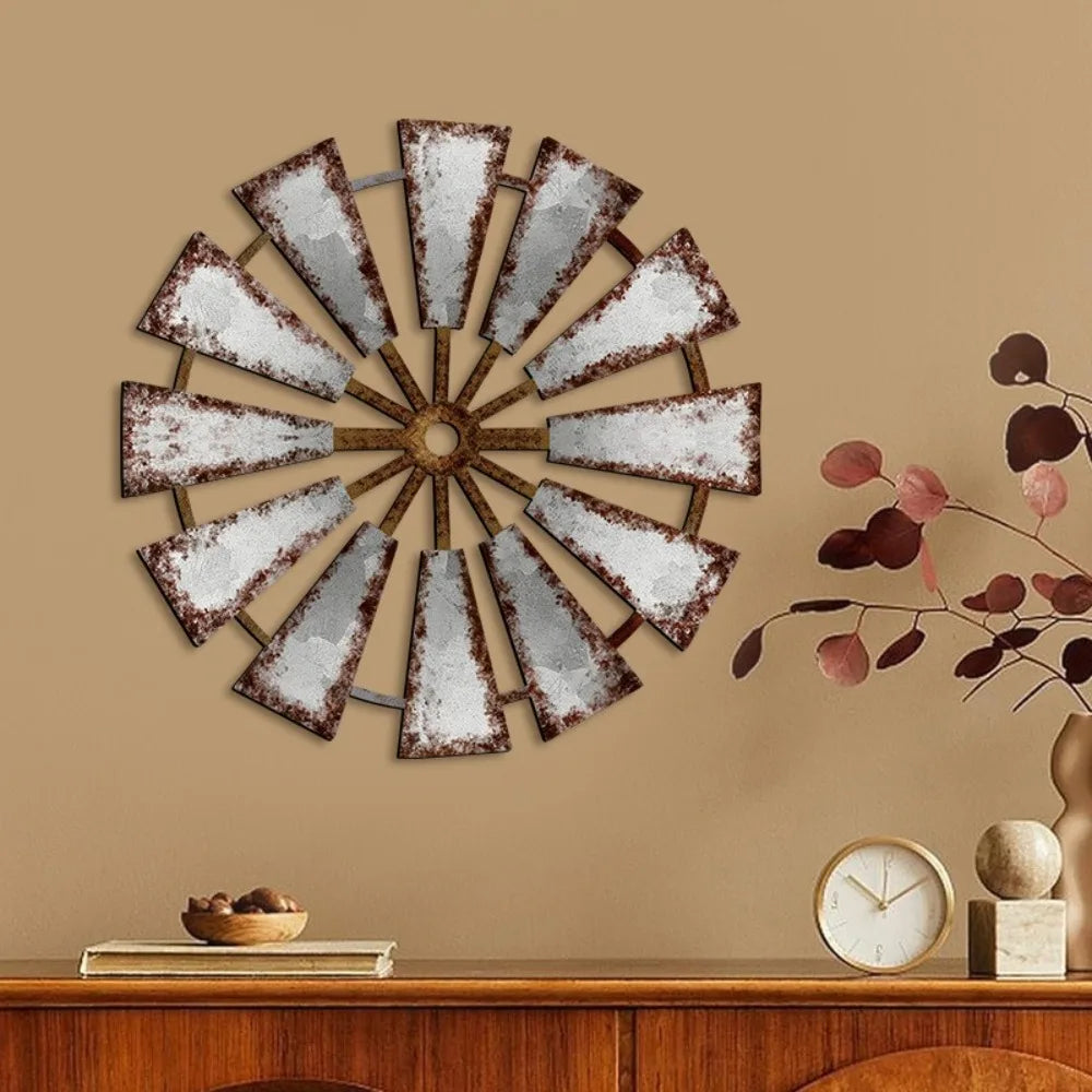 Vintage Wood Windmill Wall Decor Rustic Style Unique Windmill Home Decor Country Theme Hanging Rustic Wall Art Kitchen Decor