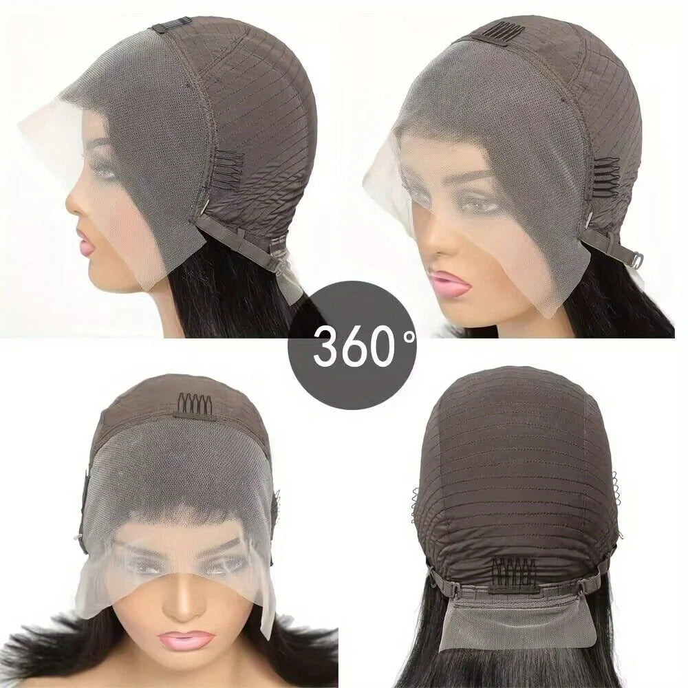13x4 Transparent Lace Front Wigs Human Hair Wigs Golden Color Short Bob Wig Pixie Cut Pre Plucked Wig 180 Density For Women