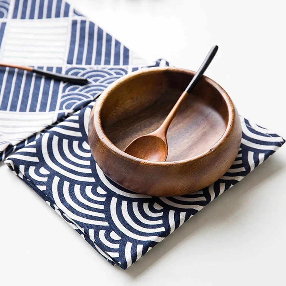 Juego de 4 servilletas de tela estilo japonés de 40x40 cm, mezcla de poliéster y algodón, para cocina, comedor, bodas, restaurantes