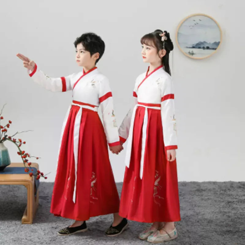 Traje tradicional Hanfu para niños