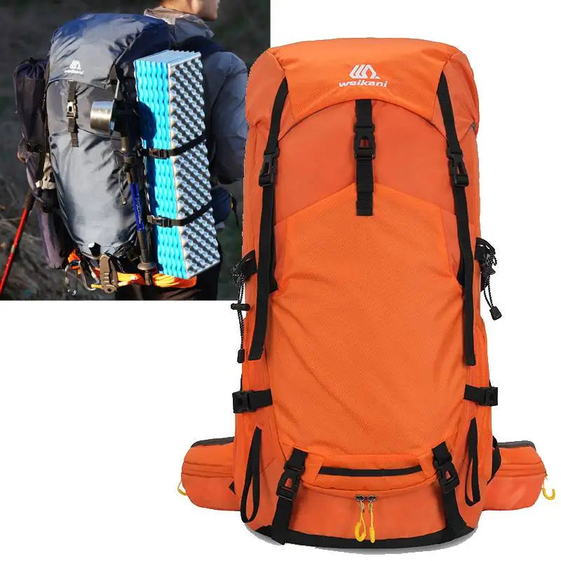 Hiking Backpack With Rain Cover Outdoor Camping Climbing Trekking Bag Large Sport Gear Organiser Daypack Travel Luggage Rucksack