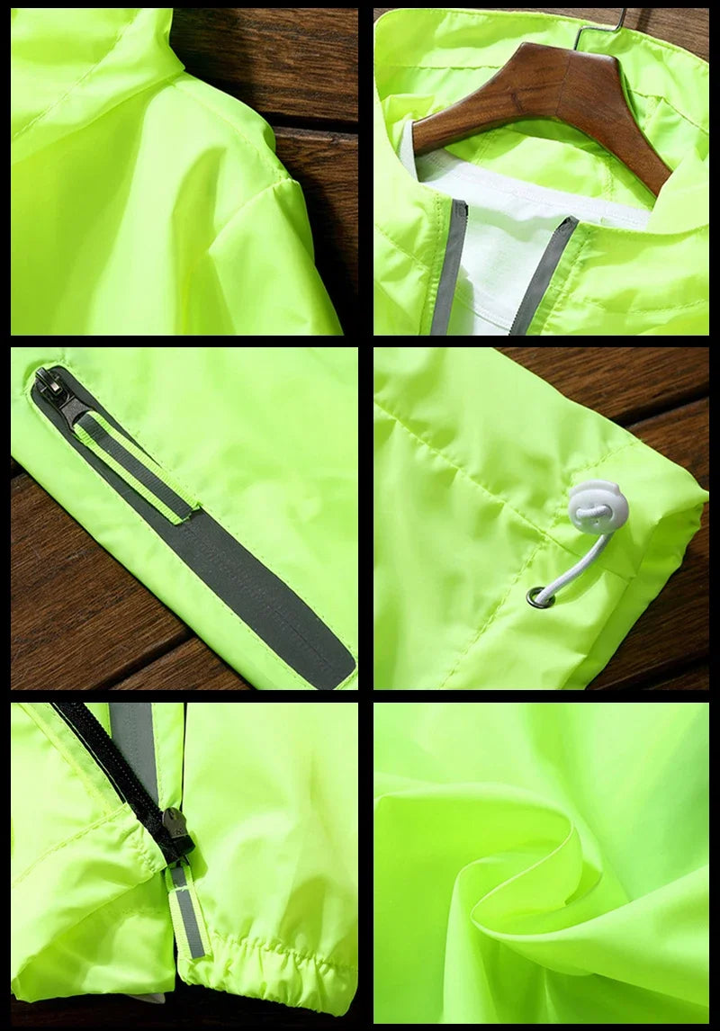 Men's movie umbrella, reflective thin jacket, sunscreen, skin, hooded windbreaker, pilot sports jacket, beach, bicycle, pilot, l