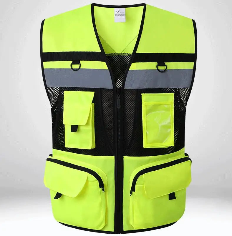 Workwear Vest with Multi Functional Pockets Working Vest for Men Construction Building Work Waistcoats