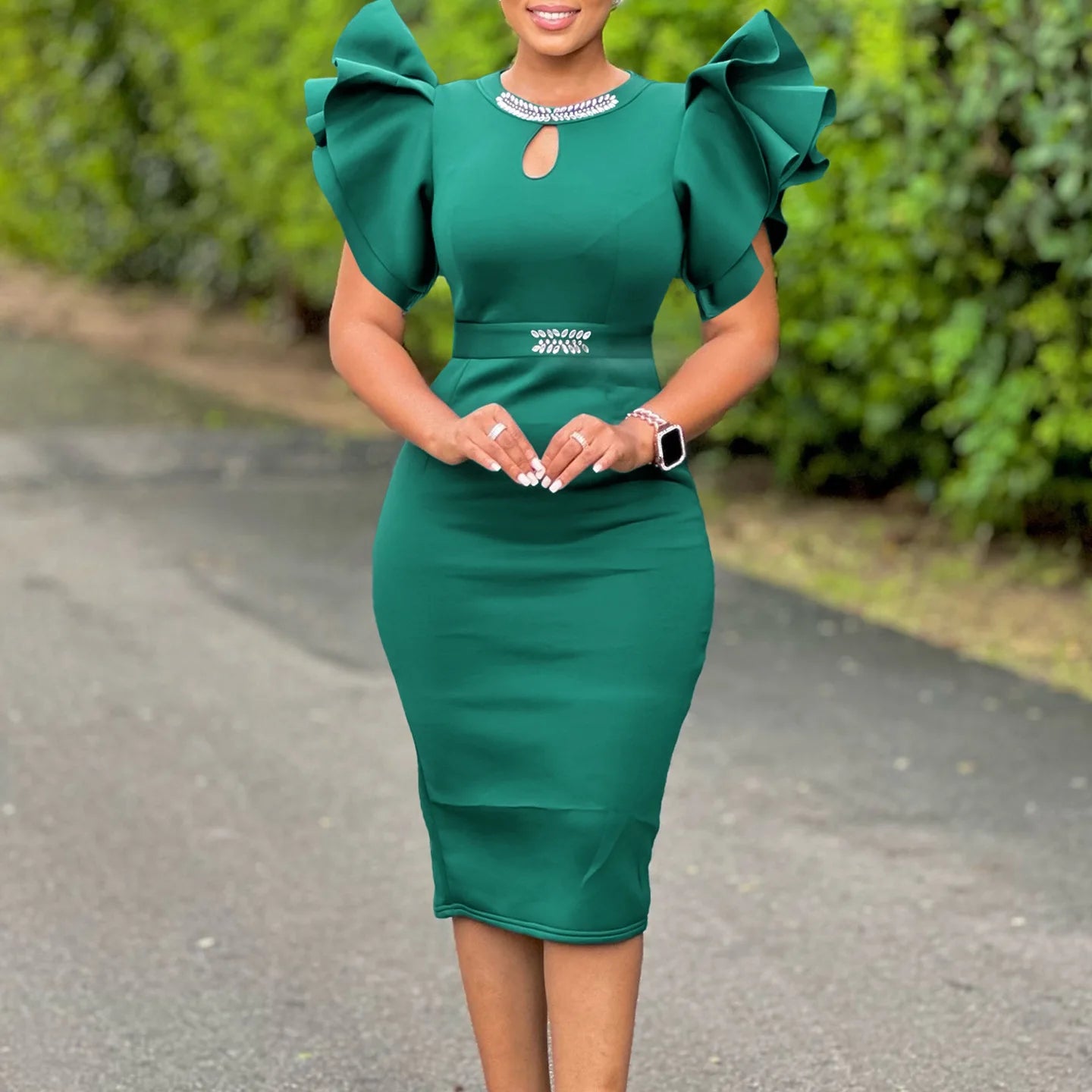 Polyester African Party Evening Dresses for Women Summer Elegant African Short Sleeve Long Maxi Dress Gowns Africa Clothing