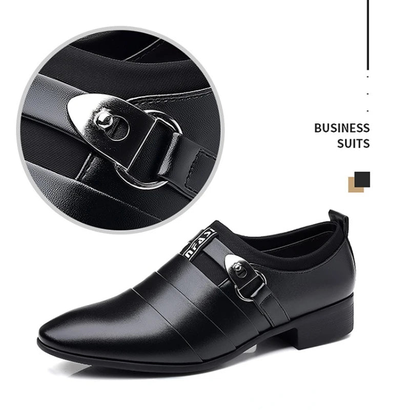 Zapatos de vestir para hombre, mocasines formales para traje de boda para hombre, zapatos de oficina para boda, mocasines sin cordones, zapatos de vestir elegantes para hombre