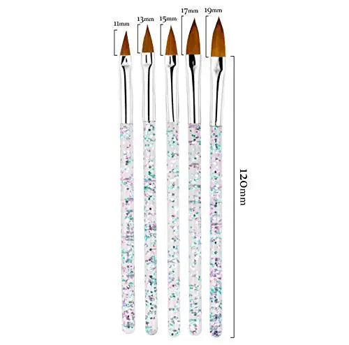6/31Pcs Nail Art Brush Design Tip Painting Drawing Carving Dotting Pen FlatFan Liner Acrylic Gel UV Polish Manicure Tools