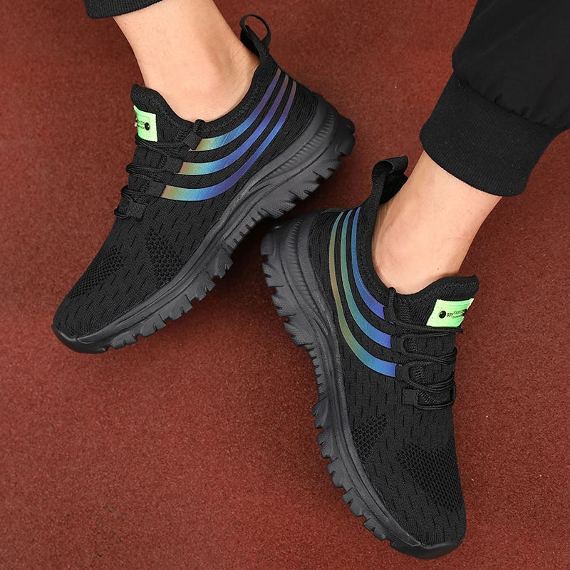 New Men's Casual Shoes Lightweight Breathable Luxurious Brand Comfortable Mesh Flat Shoes Gym Training Running Basketball Shoes