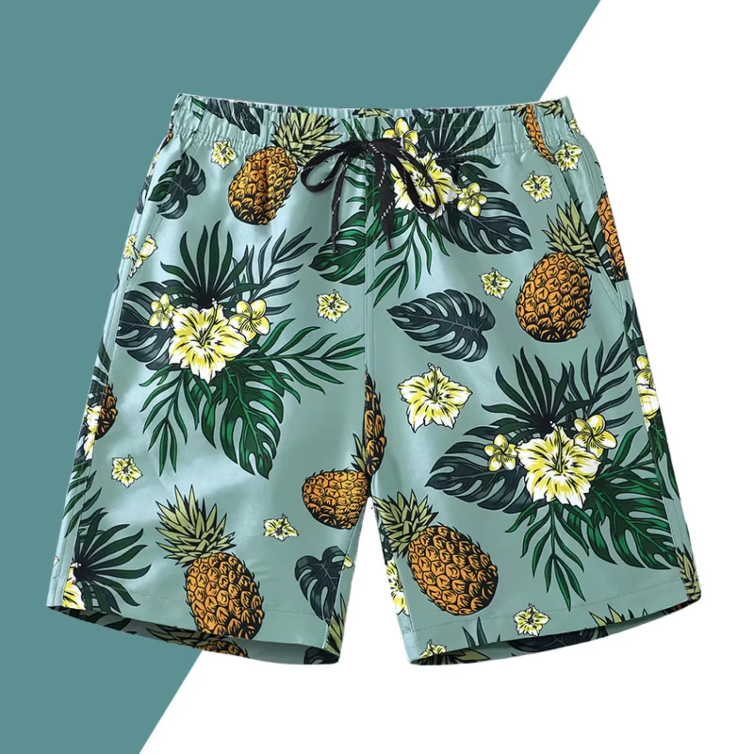 Men's Beach Swimming Pants, Five Point, Anti Awkward, Quick Drying Shorts, Surfing, Swimming, Loose Soaking,