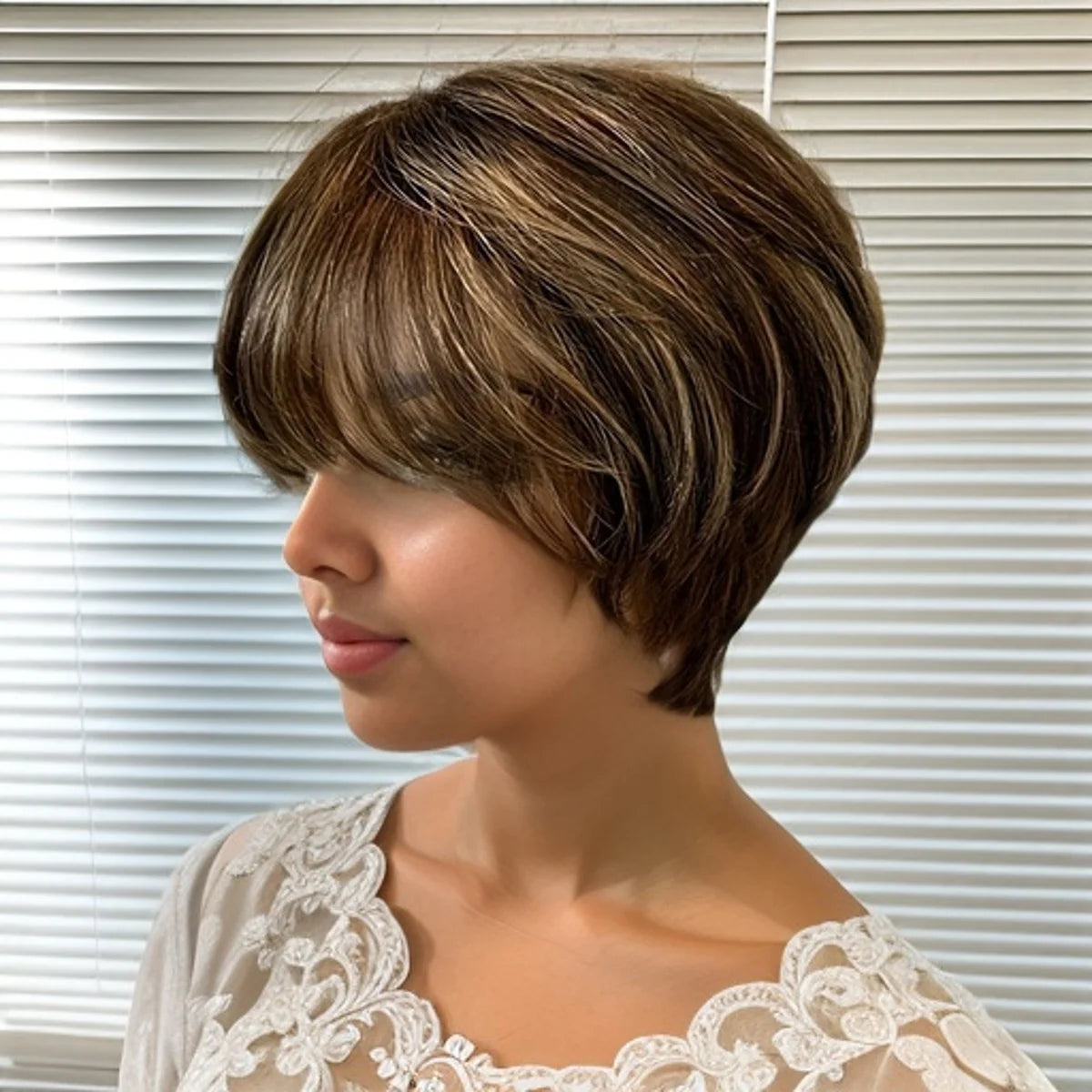 Blonde Highlight Pixie Wig