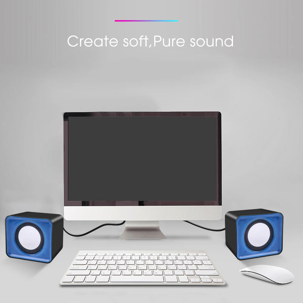 Altavoz de computadora para PC portátil de escritorio Caixa De Som Caja de sonido Sistema de audio de música Bocina Columna Acústica Columna Unidad amplificada