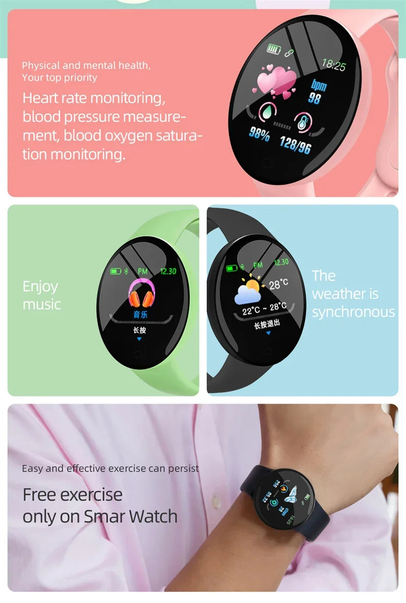 Kids Smart Watch Digital Watches Children for Girls Boys Sport Bracelet Fitness Tracker Smartwatch Waterproof Child Wristband